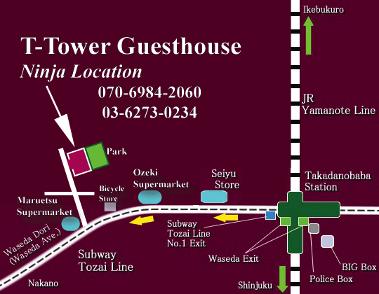 T-Tower Guest House Map